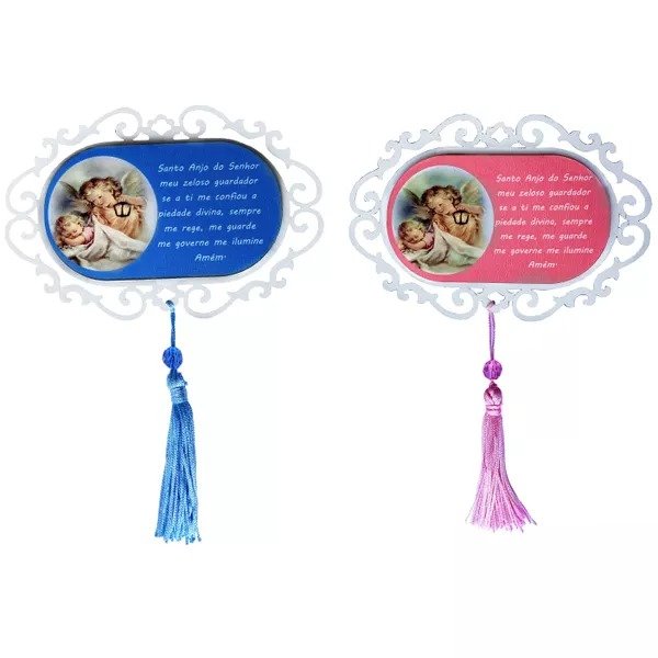 MEDALHÃO DE BERÇO OVAL 15X10 CM