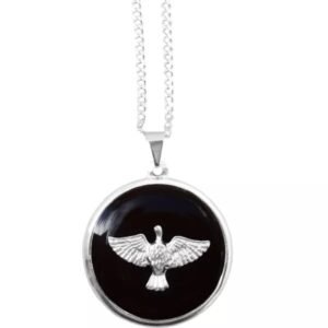 GARGANTILHA FOLHEADO A  PRATA ESPÍRITO SANTO MF4