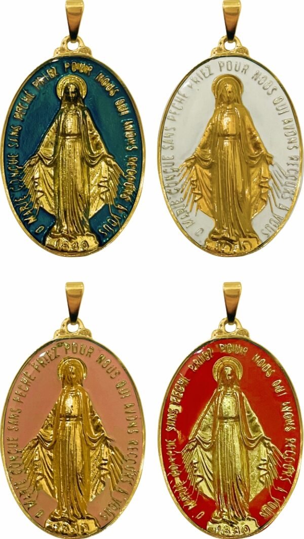 MEDALHA MILAGROSA RESINADA 45 MM