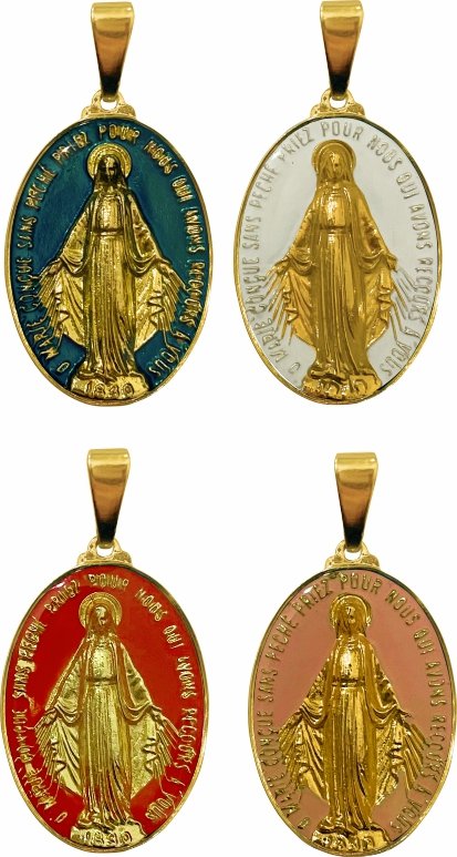MEDALHA MILAGROSA RESINADA 23 MM