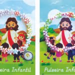 PULSEIRA INFANTIL COM MEDALHA E ORAÇÃO