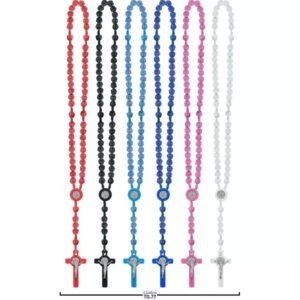 TERÇO BOTÃO DE ROSAS 10 MM