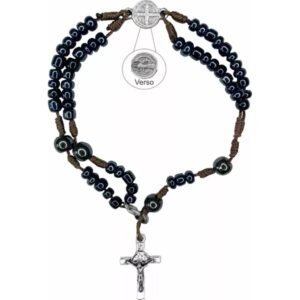 TERÇO HEMATITA PULSO SÃO BENTO TRADICIONAL