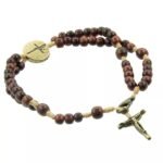 TERÇO PULSO MADEIRA - FÉ