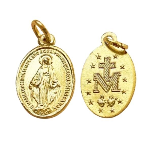 MEDALHA MILAGROSA DOURADA PEQUENA