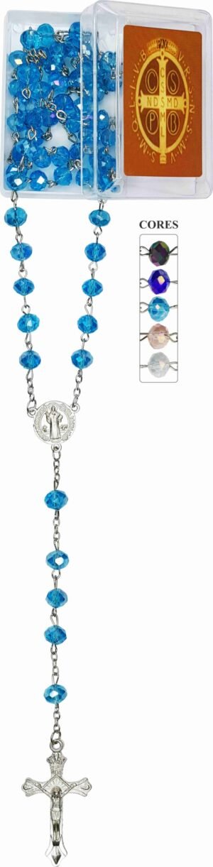 TERÇO CRISTAL LAPIDADO IMP