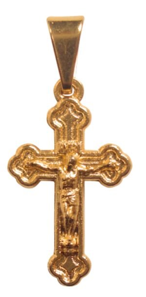 CRUCIFIXO ROMANO DOURADO PEQUENO