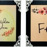 QUADRO MDF COM MENSAGENS 27,5X22CM