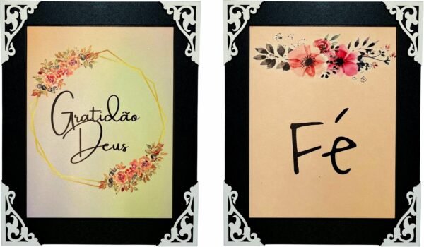 QUADRO MDF COM MENSAGENS 27,5X22CM