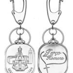 CHAVEIRO APARECIDA TERÇO DOS HOMENS PRATEADO