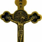 CRUCIFIXO SÃO BENTO OURO VELHO 5,5X3,3CM