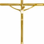 CRUCIFIXO ESTILIZADO 18,5X11,5CM DOURADO