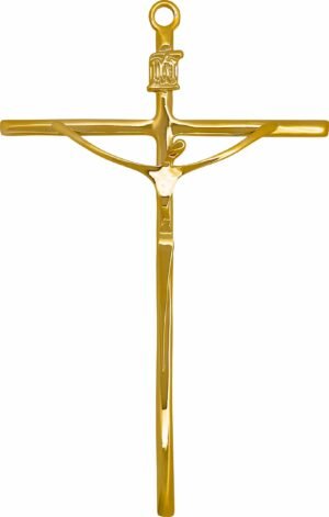 CRUCIFIXO ESTILIZADO 18,5X11,5CM DOURADO