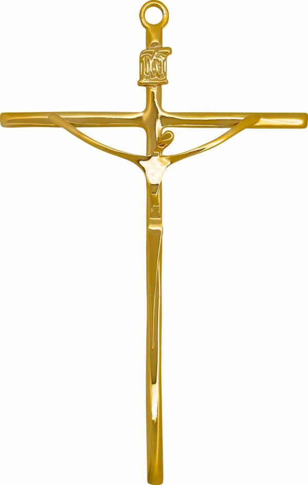 CRUCIFIXO ESTILIZADO 18,5X11,5CM DOURADO