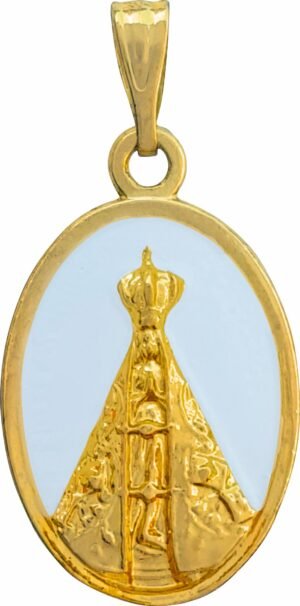 MEDALHA NOSSA SENHORA APARECIDA RESINADA 2,5X1,5CM
