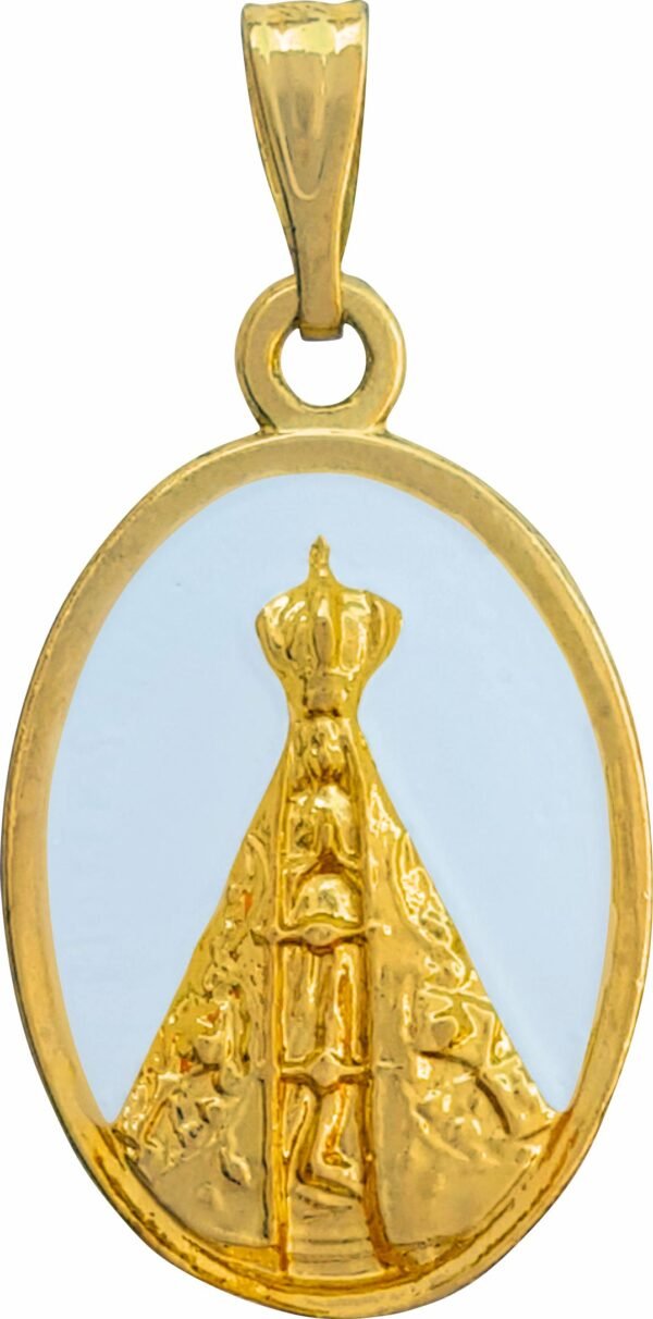 MEDALHA NOSSA SENHORA APARECIDA RESINADA 2,5X1,5CM