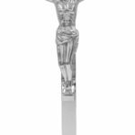 CRUCIFIXO METAL PRATEADO COM BASE 26,5CM