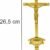 CRUCIFIXO METAL DOURADO COM BASE 26,5CM