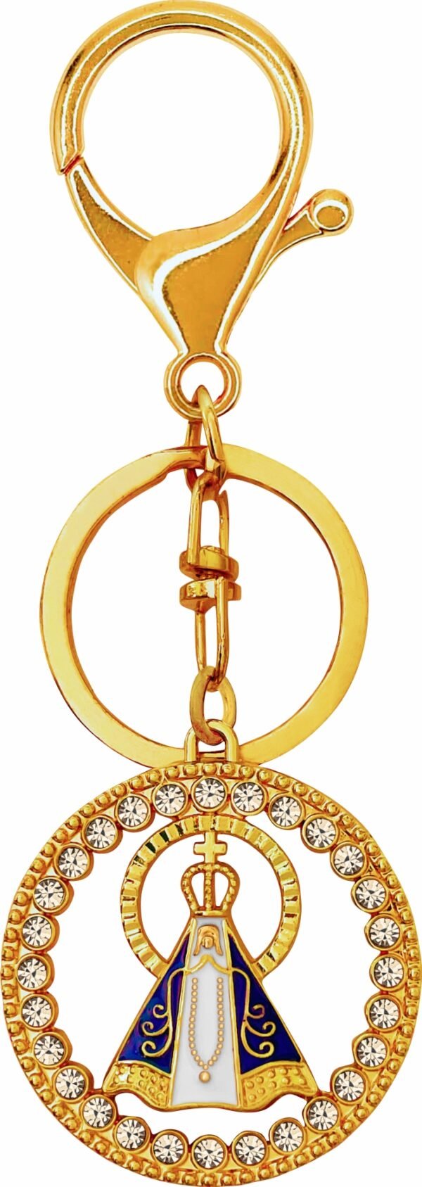 CHAVEIRO NOSSA SENHORA APARECIDA REDONDO STRASS