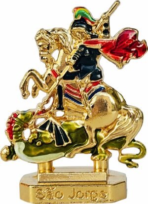 15288392300-im-89.jpg IMAGEM SÃO JORGE 5,5CM DOURADA C/ ADESIVO COLORIDA