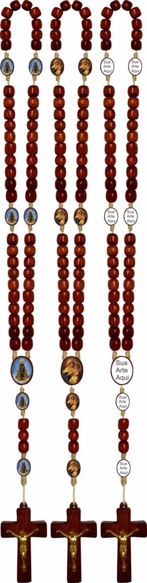 15290359480-tm-11.jpg TERÇO MADEIRA COM SANTO NO PAI NOSSO