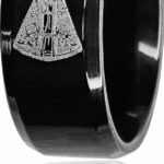 ANEL AÇO NOSSA SENHORA APARECIDA - PRETO