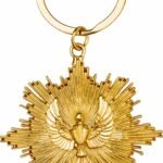 CHAVEIRO ESPÍRITO SANTO RAIOS DOURADO