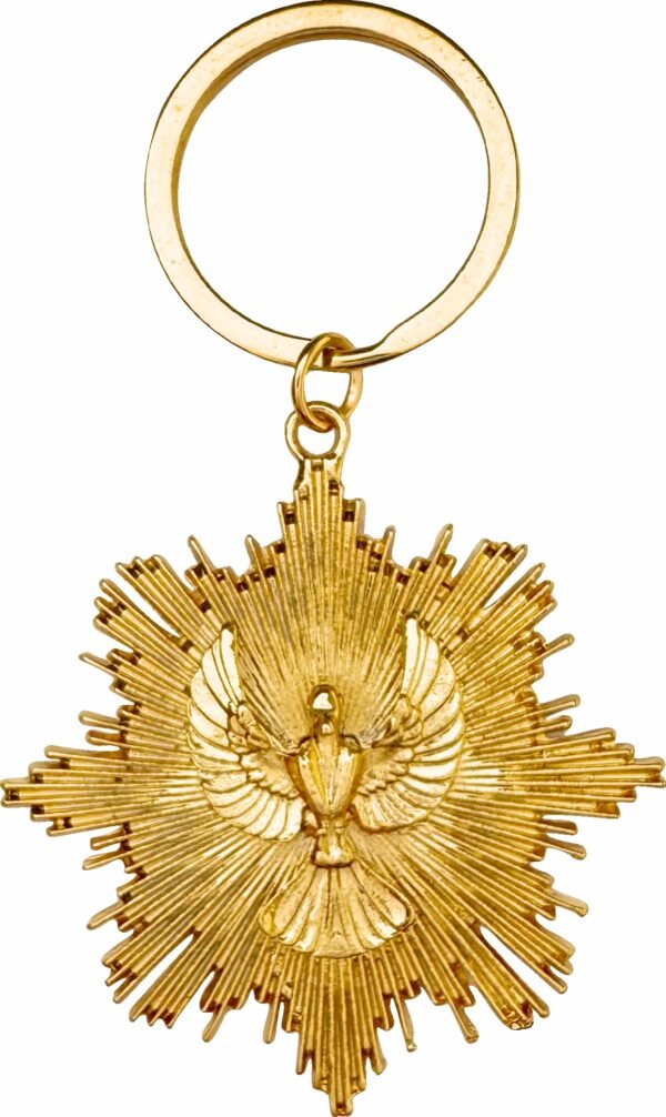 CHAVEIRO ESPÍRITO SANTO RAIOS DOURADO