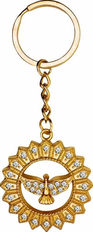 CHAVEIRO REDONDO ESPÍRITO SANTO COM STRASS