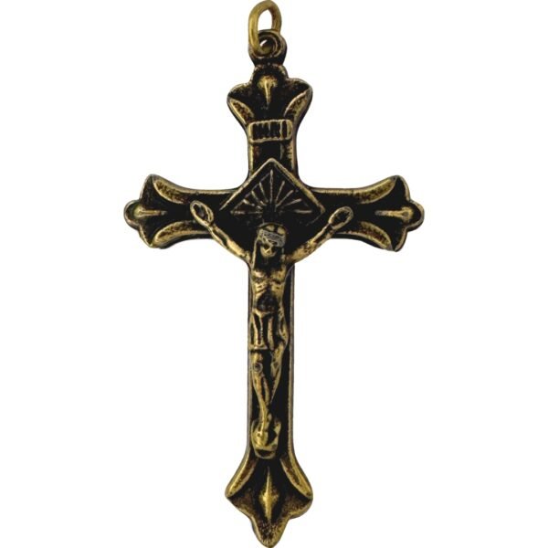 CRUCIFIXO ROMANO OURO VELHO