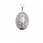 GARGANTILHA F PRATA N SENHORA DAS GRAÇAS OVAL GRANDE