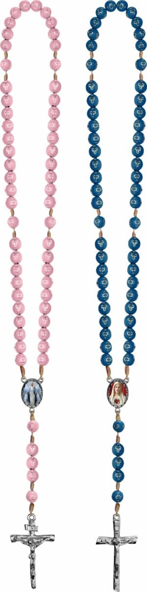 TERÇO  BOLINHA COM CRUZ 8MM