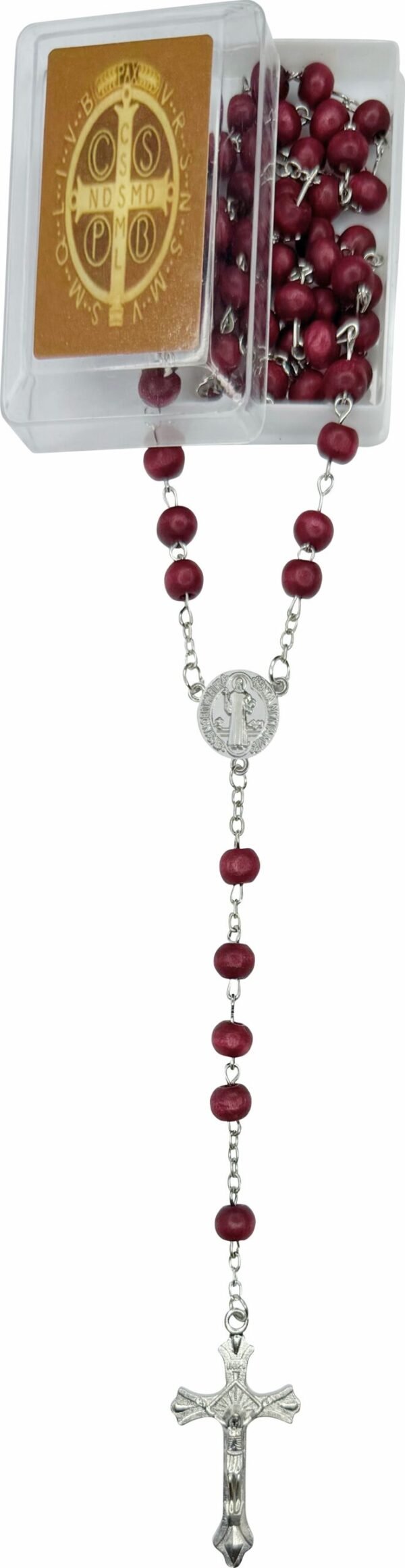 TERÇO SÃO BENTO MADEIRA NA CORRENTE