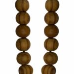 TERÇO MADEIRA 8MM N SENHORA APARECIDA COM MEDALHA PAI NOSSO