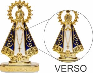 IMAGEM NOSSA SENHORA APARECIDA DOURADA COROA COM ADESIVO