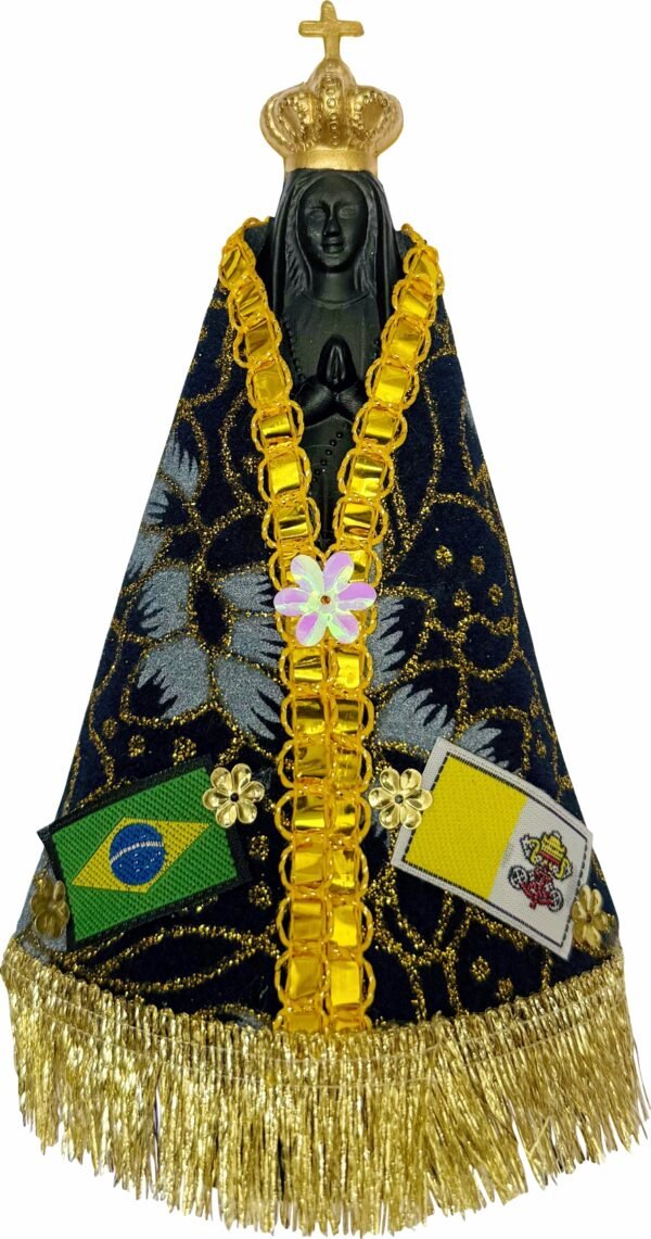15334322753-im-15.jpg IMAGEM NOSSA SENHORA APARECIDA PLÁSTICO COM MANTO 17CM