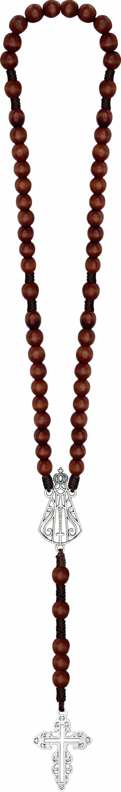 TERÇO MADEIRA NOSSA SENHORA APARECIDA VAZADO