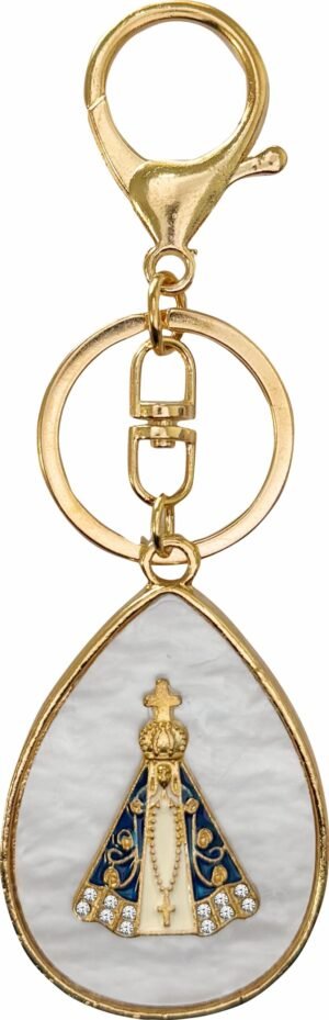 15352116974-ch-20.jpg CHAVEIRO NOSSA SENHORA APARECIDA MADRE PÉROLA GOTA