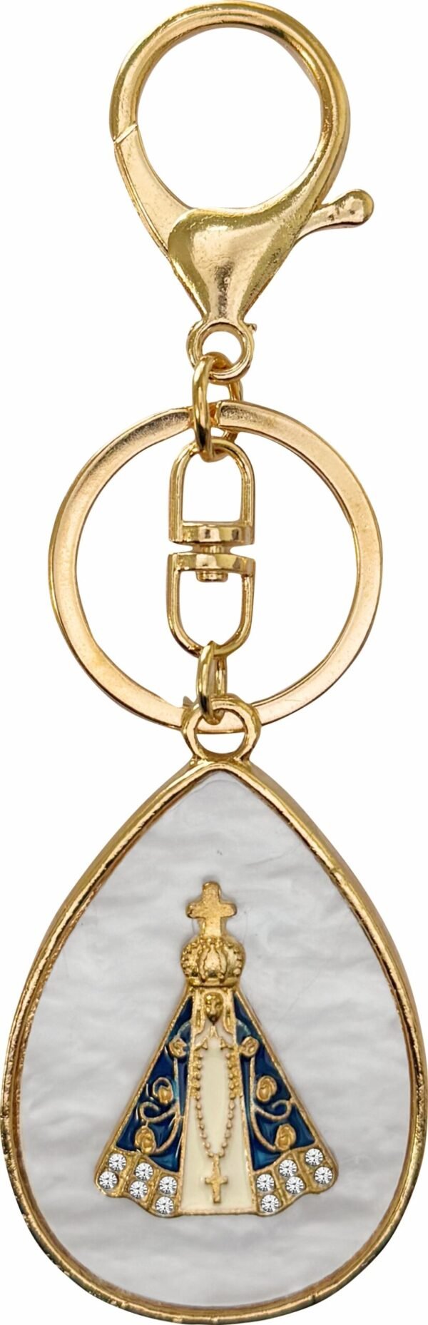 15352116974-ch-20.jpg CHAVEIRO NOSSA SENHORA APARECIDA MADRE PÉROLA GOTA