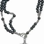 TERÇO PULSO HEMATITA NOSSA SENHORA DAS GRAÇAS