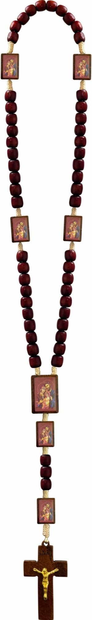 15362278285-tm-48.jpg TERÇO MADEIRA SAGRADA FAMÍLIA SANTO NO PAI NOSSO