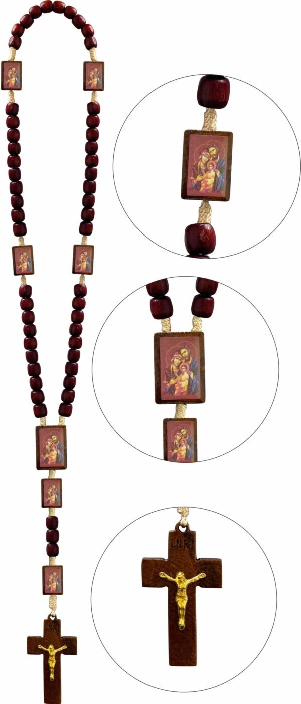 15362278295-tm-48-2.jpg TERÇO MADEIRA SAGRADA FAMÍLIA SANTO NO PAI NOSSO