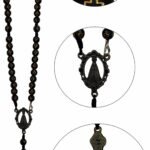 TERÇO PESCOÇO 7MM PRETO NOSSA SEHORA APARECIDA