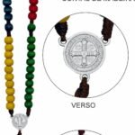 TERÇO MADEIRA SÃO BENTO MISSIONÁRIO CORDÃO 8MM