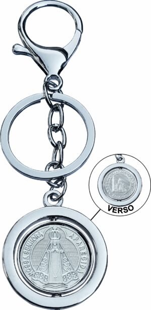 CHAVEIRO MOSQUETÃO GIRATÓRIO DE NOSSA SENHORA APARECIDA