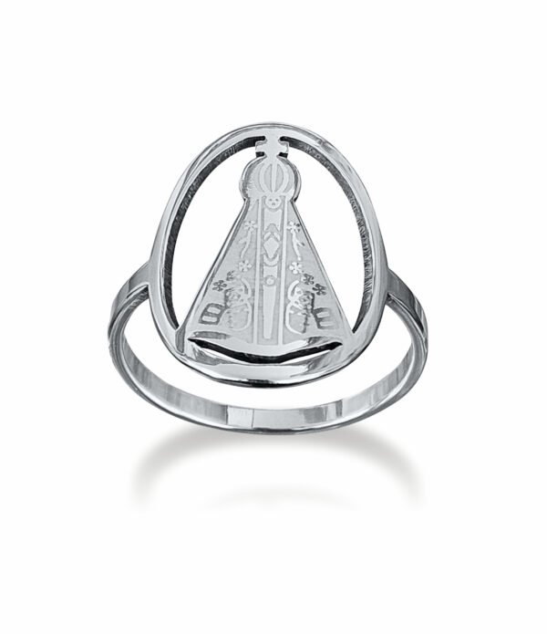 15383149863-anel.jpg ANEL NOSSA SENHORA APARECIDA AÇO INOX