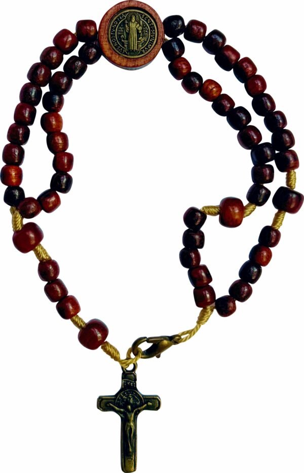 TERÇO PULSO MADERA SÃO BENTO APLIQUE (P104)