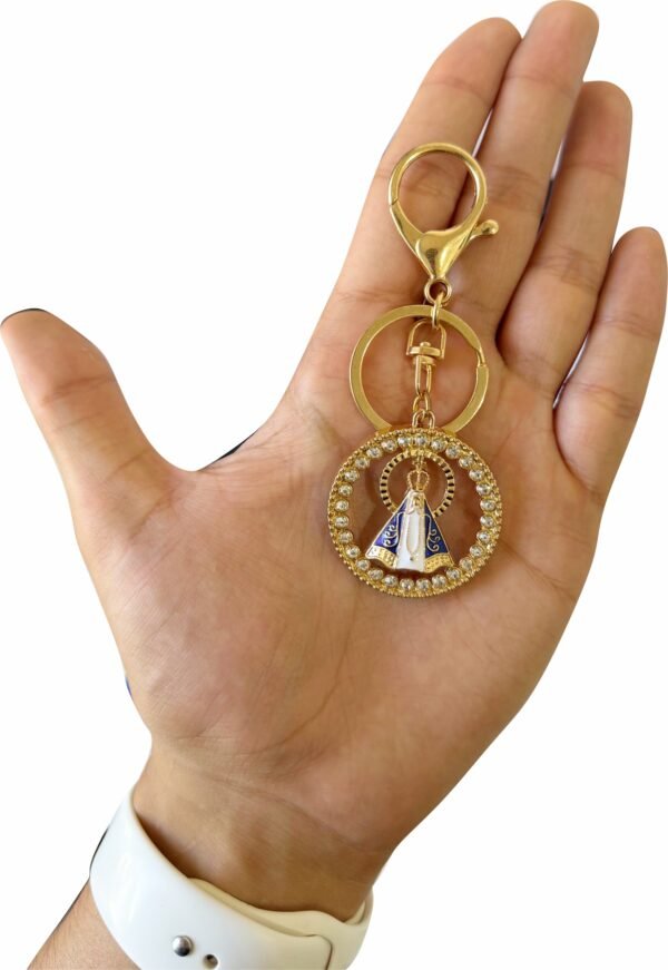CHAVEIRO NOSSA SENHORA APARECIDA REDONDO STRASS