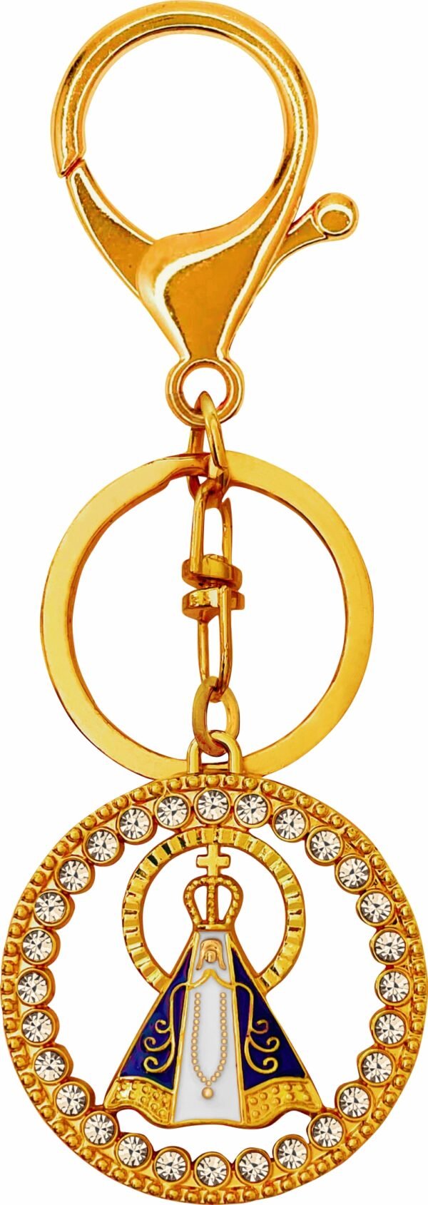 CHAVEIRO NOSSA SENHORA APARECIDA REDONDO STRASS