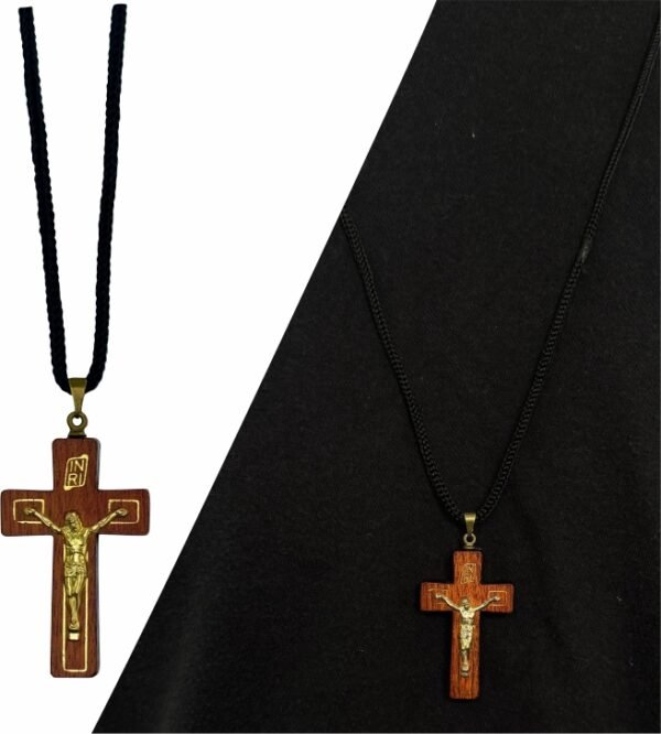 CORDÃO COM CRUZ ROGAI POR NÓS